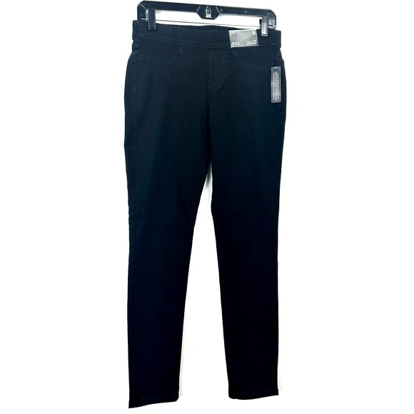 New a.n.a A New Approach Pull On Jeggings Black Denim Jeans Inseam Size M 1226N2 - Picture 2 of 12